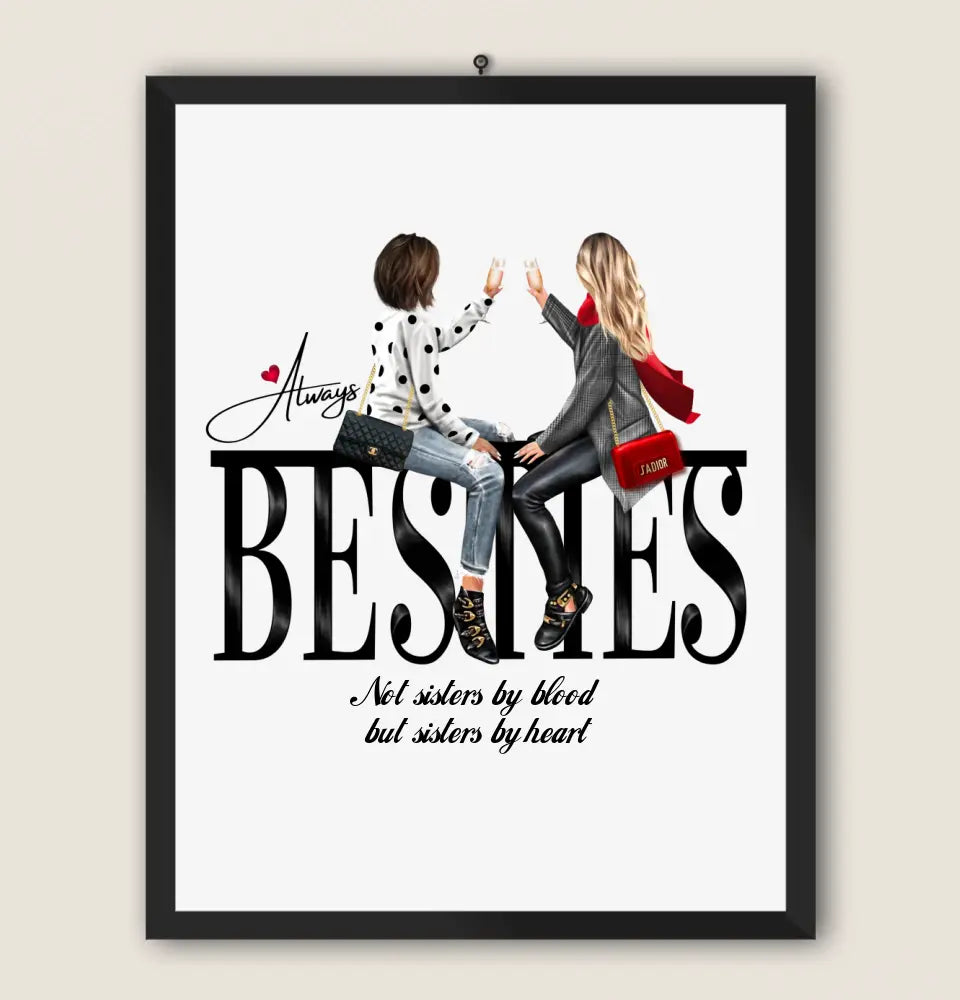 BESTIES - Personalisierbares Premium Poster