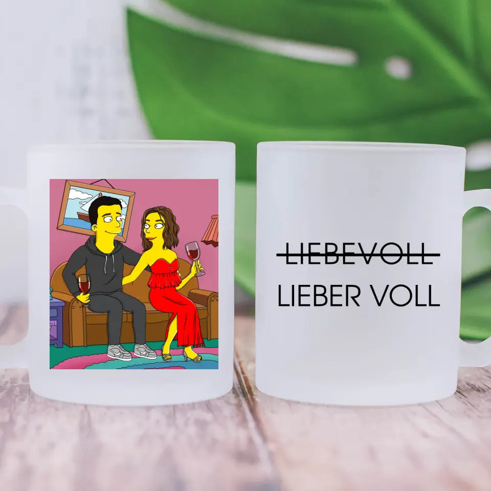 COMIC GELB COUPLE - Personalisierbare Tasse