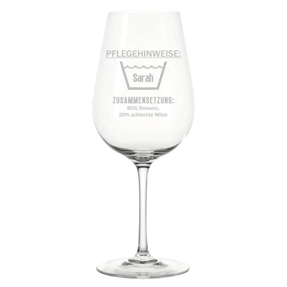 PFLEGEHINWEIS - Personalisierbare Tasse