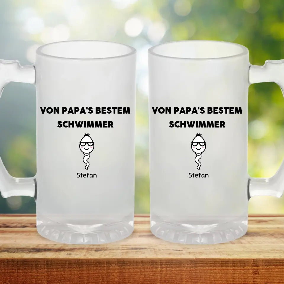 BESTER SCHWIMMER - Personalisierbarer Bierkrug