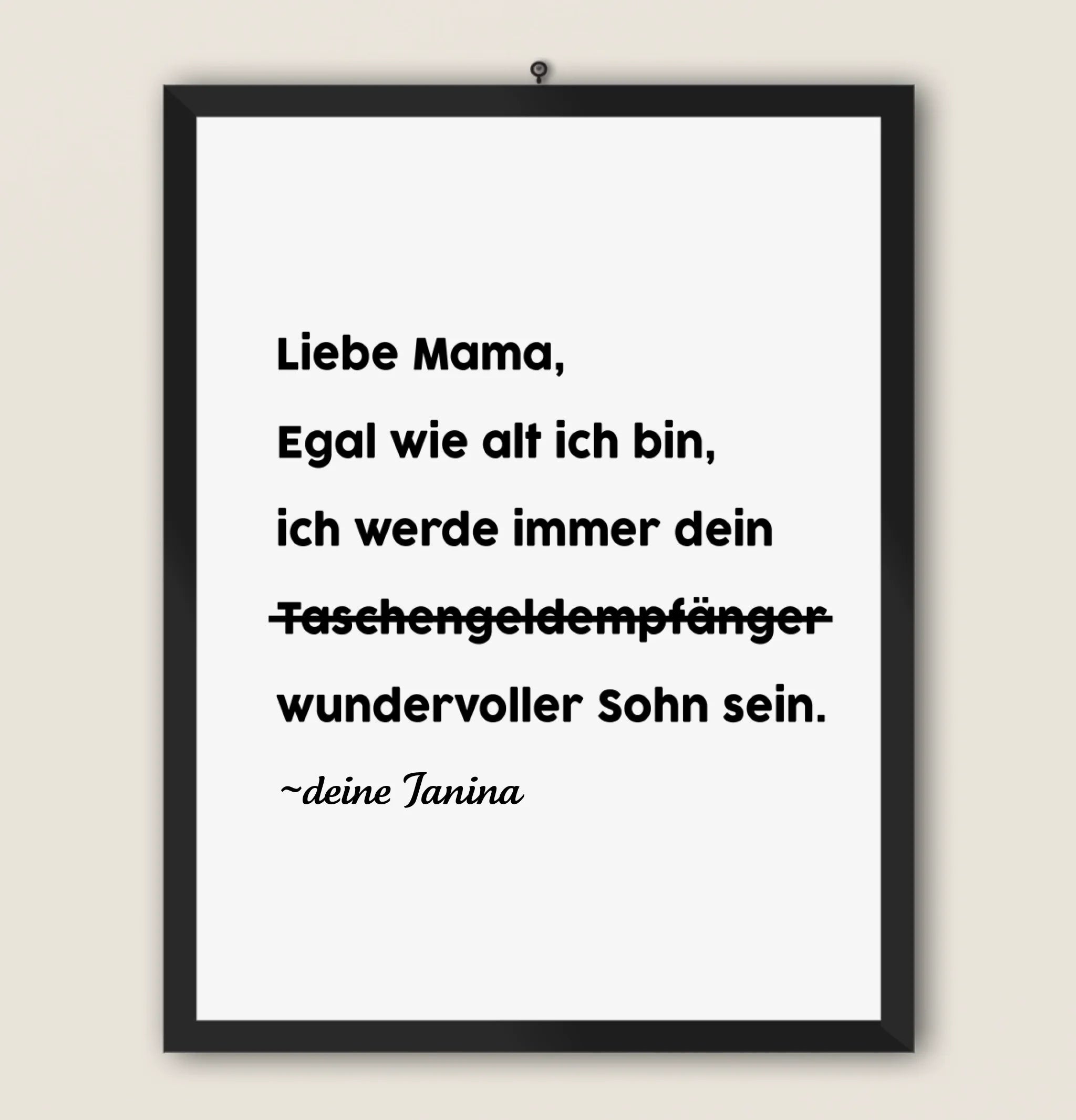 WUNDERVOLLER SOHN - Personalisierbares Poster