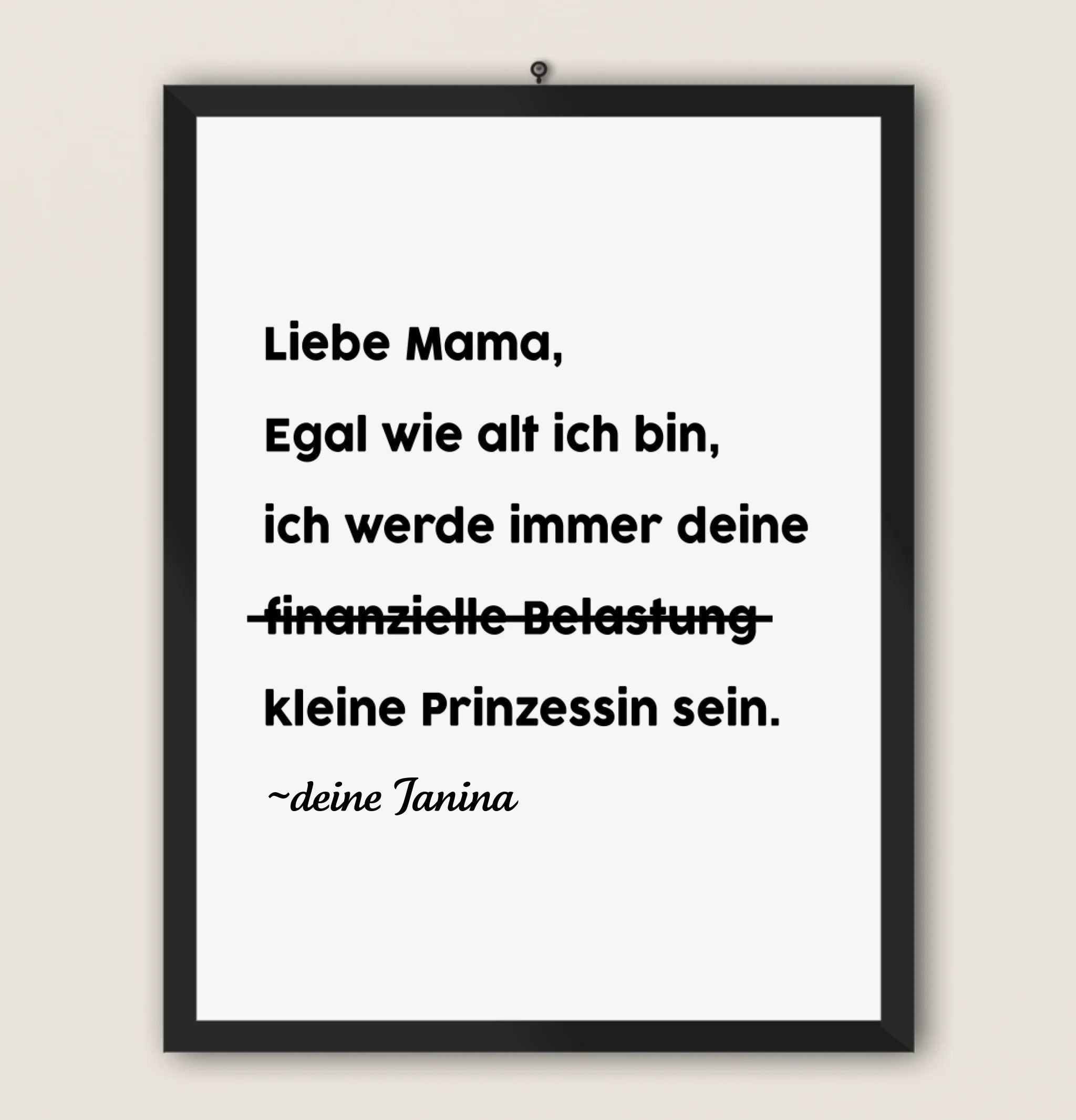 PRINZESSIN - Personalisierbares Poster