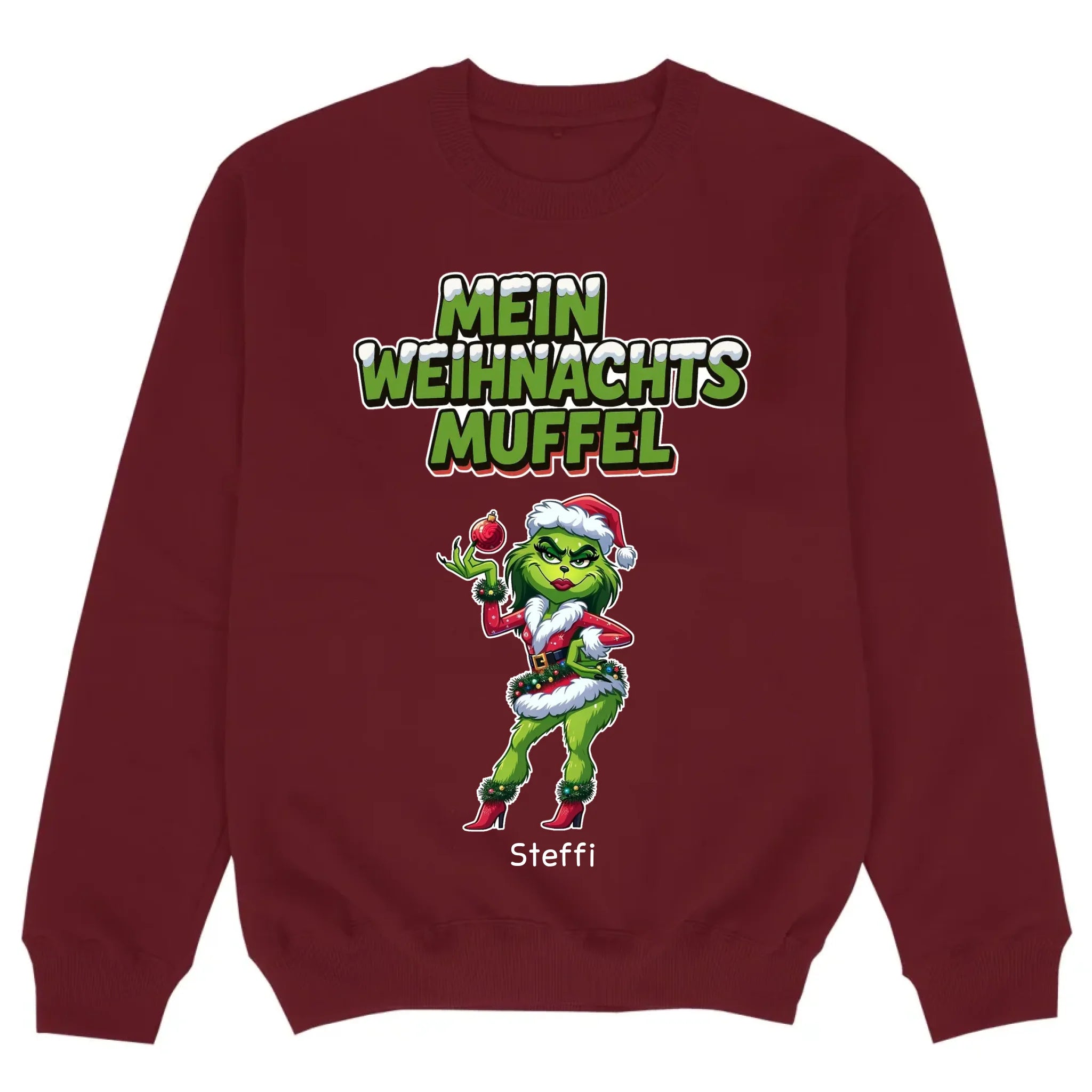 mockup sweater burgund