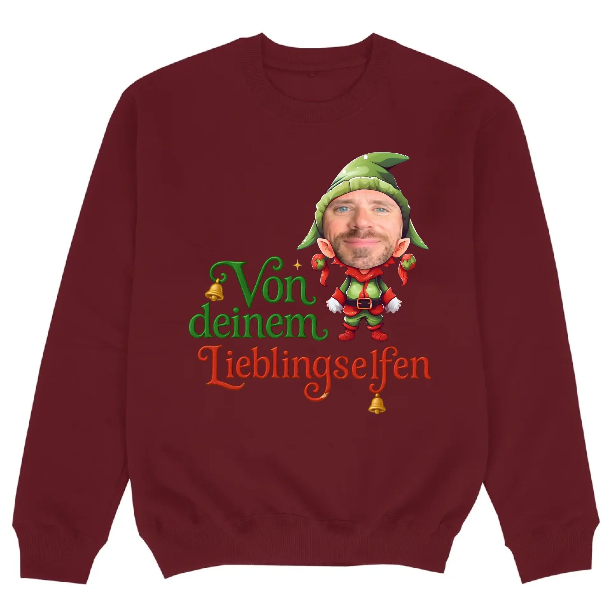 mockup sweater burgund