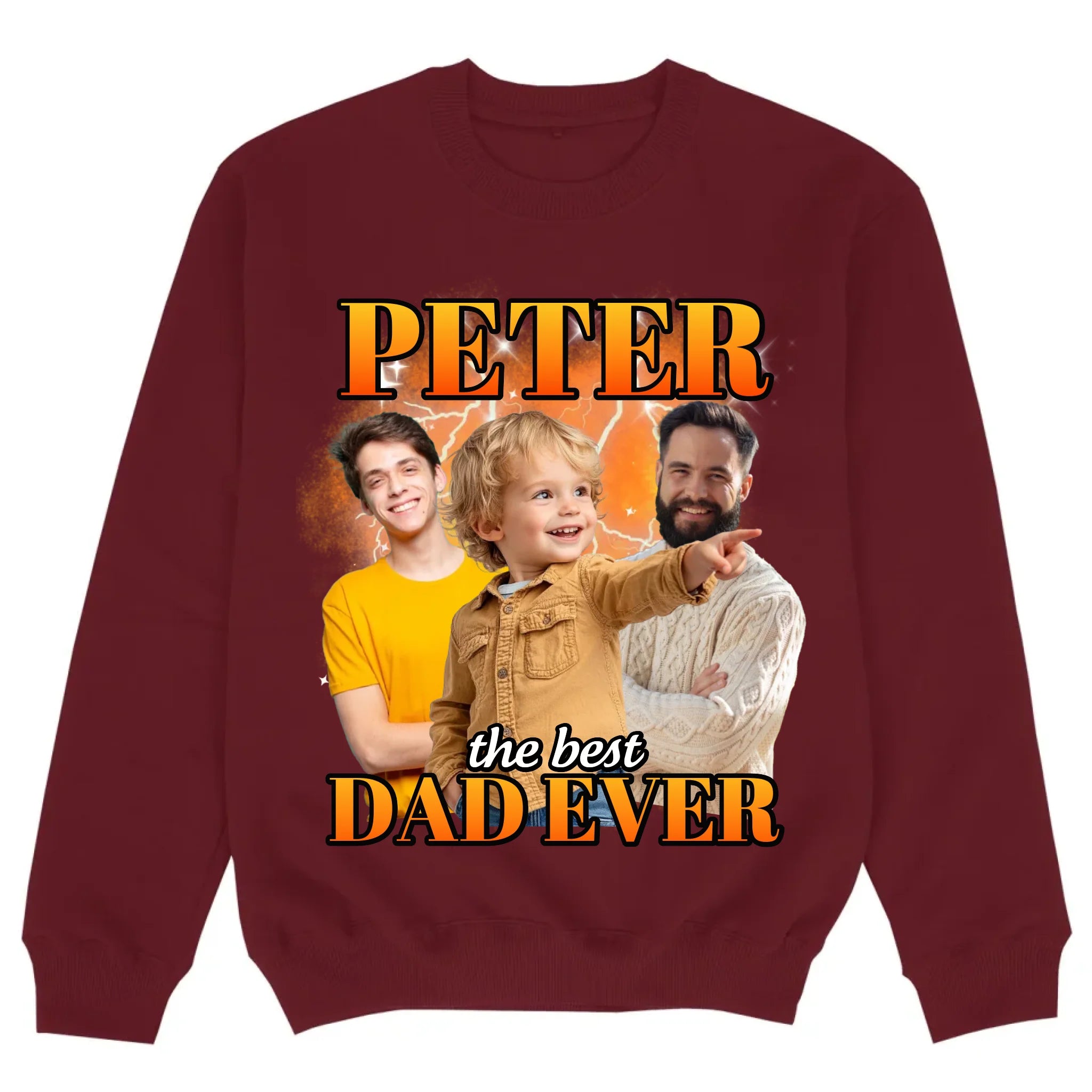 mockup sweater burgund