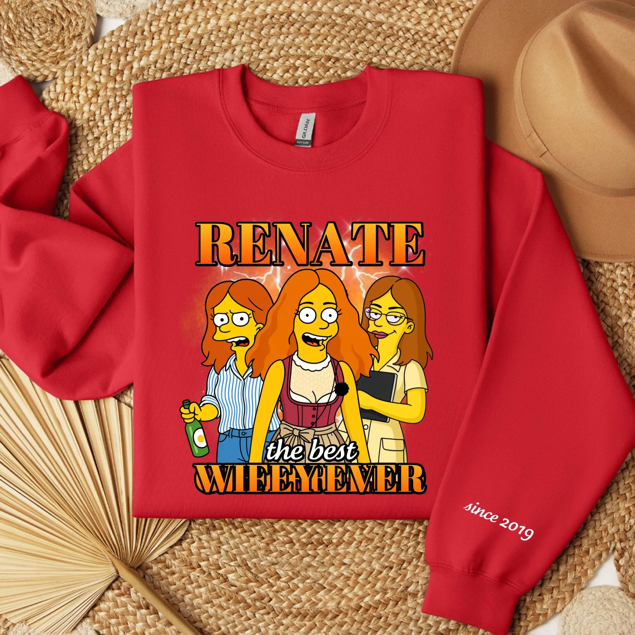sweater folded red