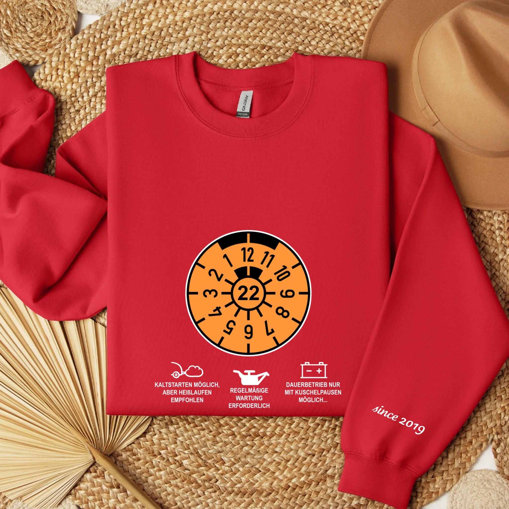 sweater folded red