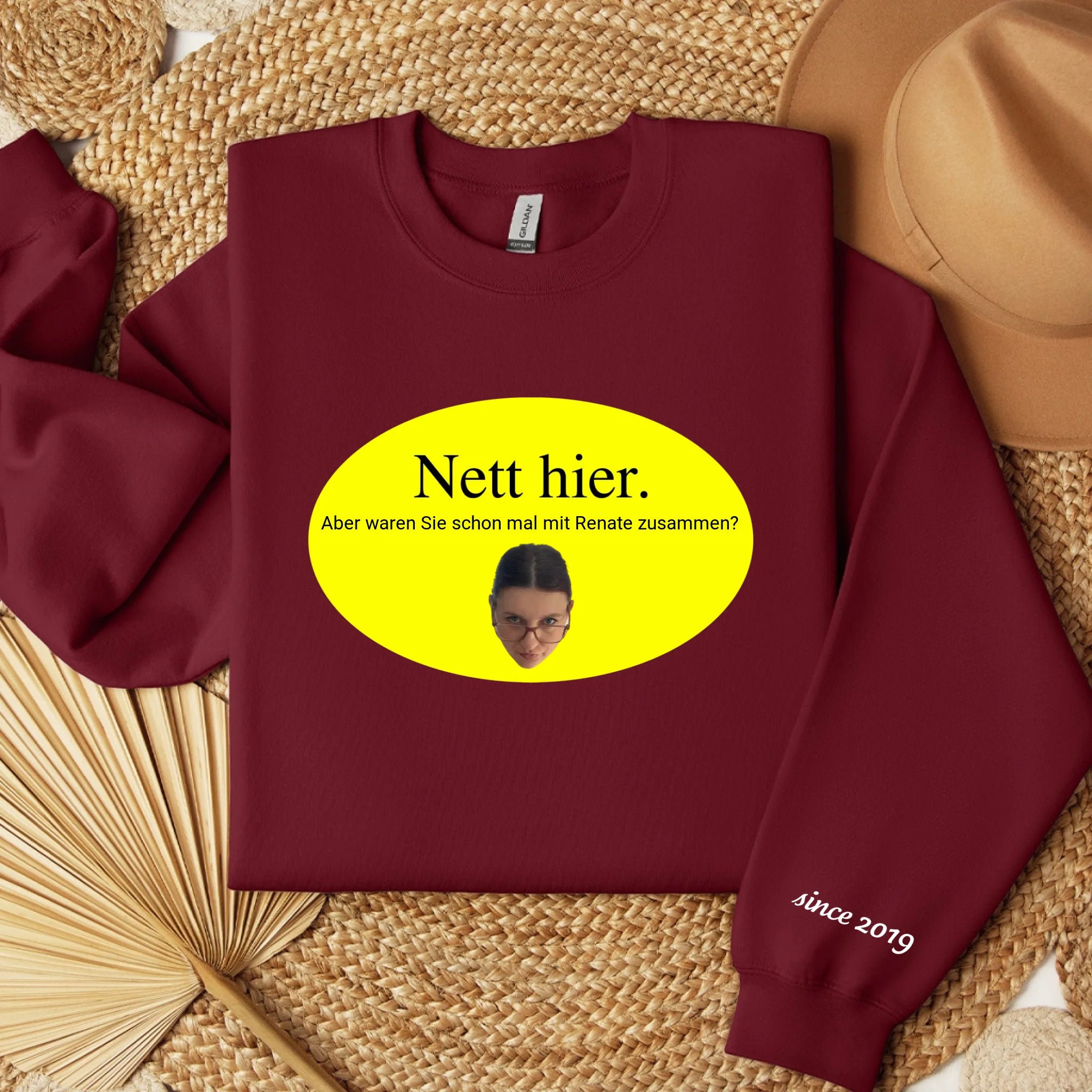 sweater folded burgund