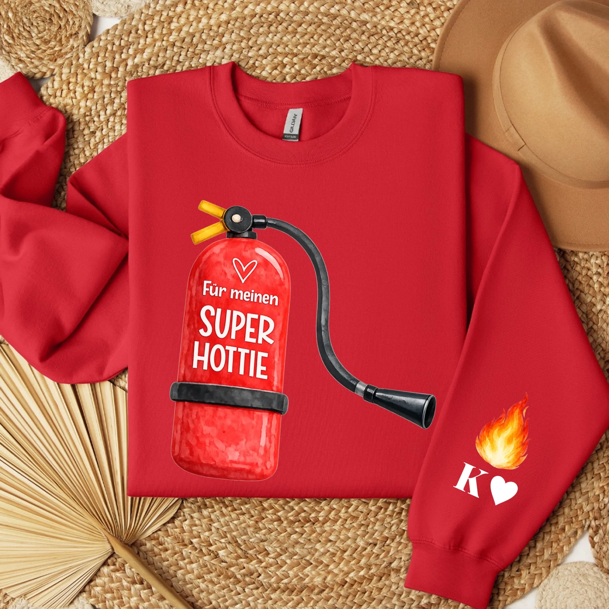 sweater folded red