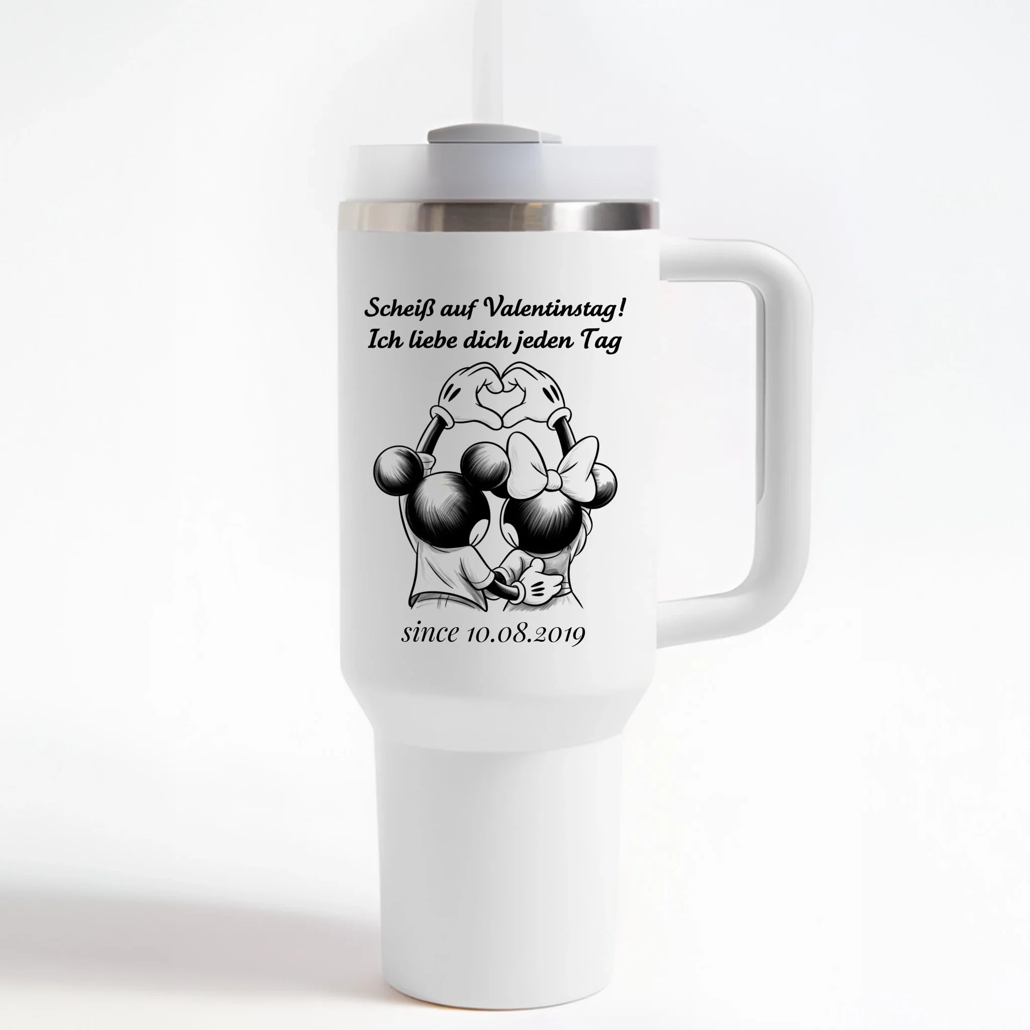 SCHEIß AUF VALENTINSTAG - Personalisierbarer Thermobecher