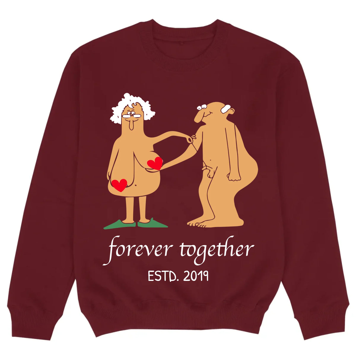 mockup sweater burgund