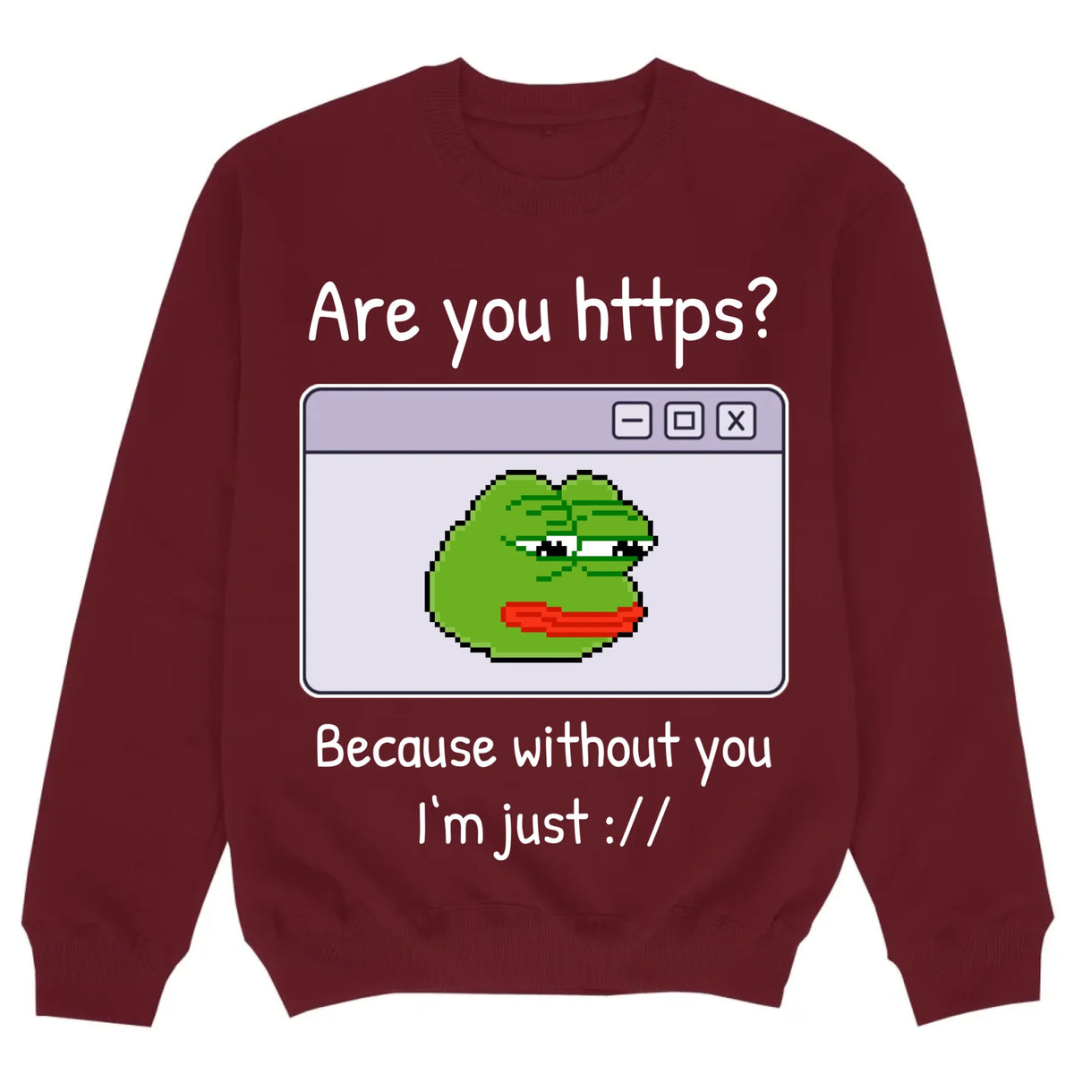 mockup sweater burgund