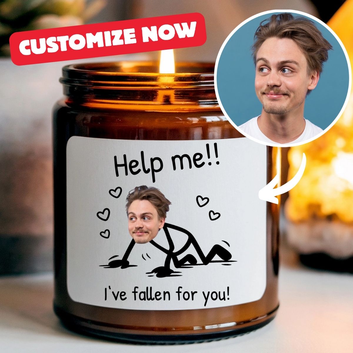FALLEN FOR YOU - Personalisierbare Duftkerze