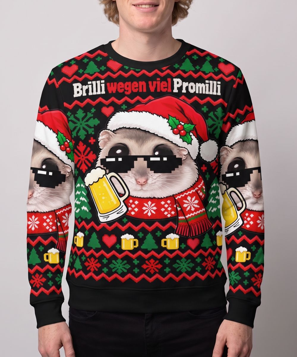 BRILLI WEGEN VIEL PROMILLI - Signature Kersttrui