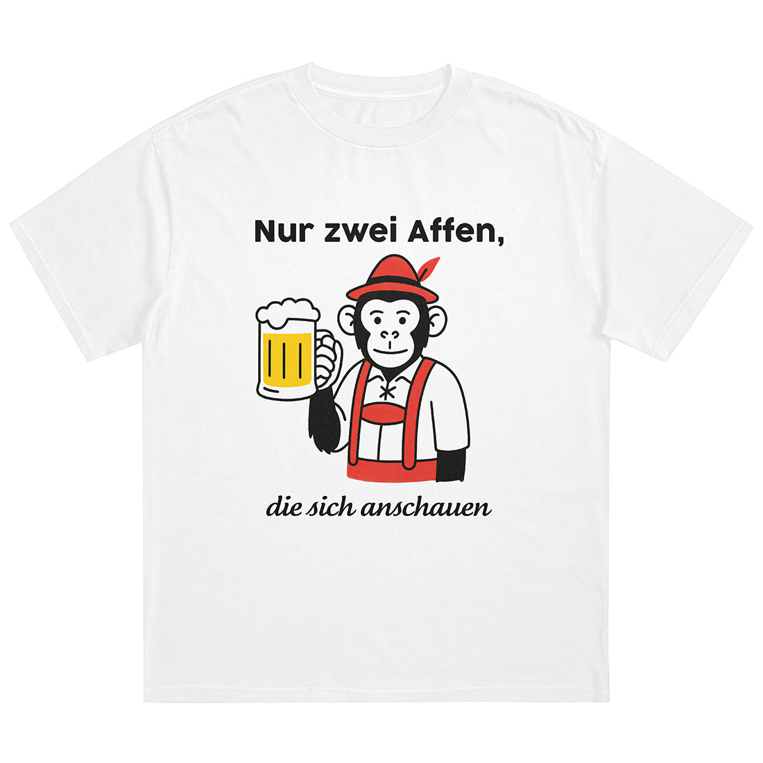 NUR ZWEI AFFEN - Premium Shirt Unisex