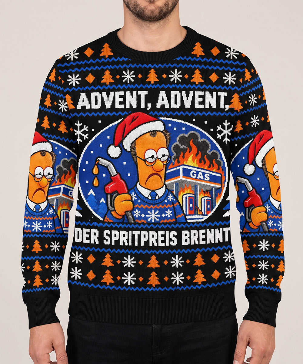 DER SPRITPREIS BRENNT - Signature Christmas Sweater