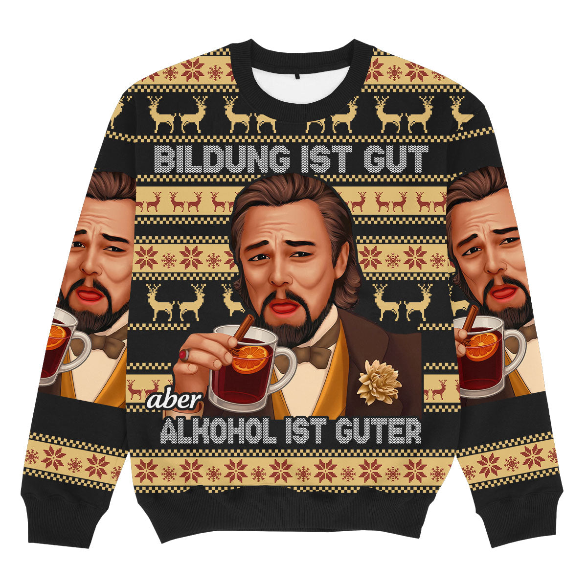 BILDUNG IST GUT ALKOHOL - Christmas Ugly Sweater
