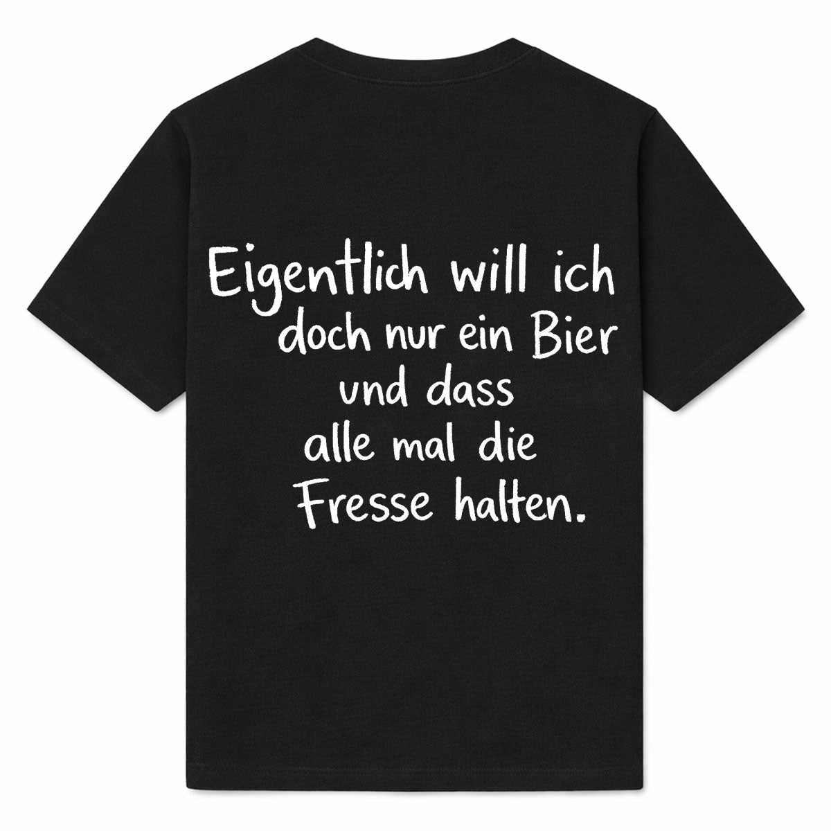 EIGENTLICH NUR BIER - Premium T-Shirt Backprint