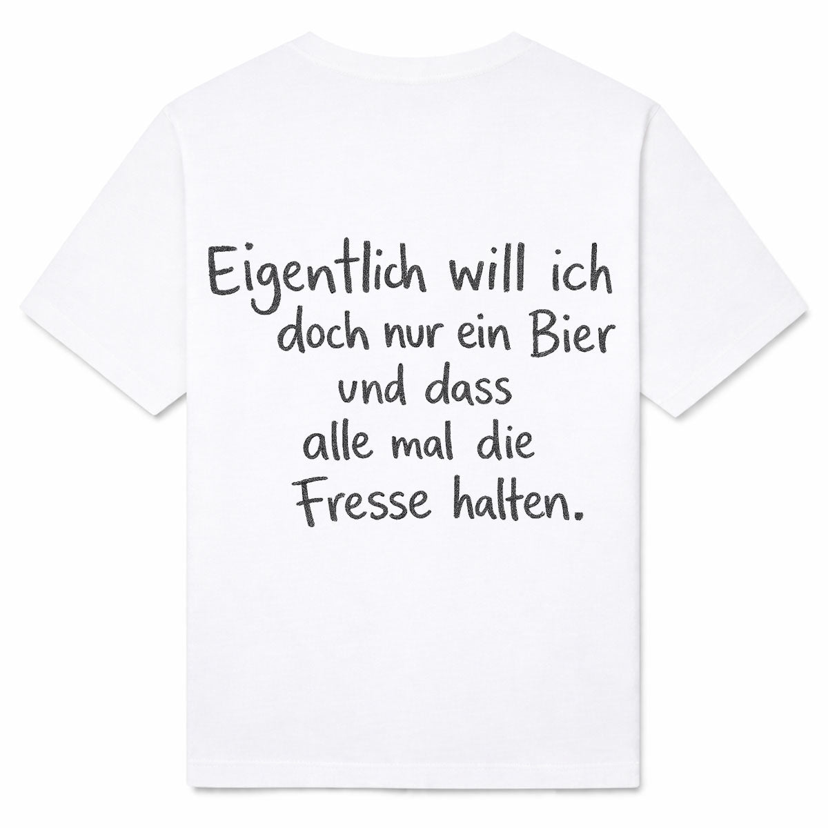 EIGENTLICH NUR BIER - Premium T-Shirt Backprint