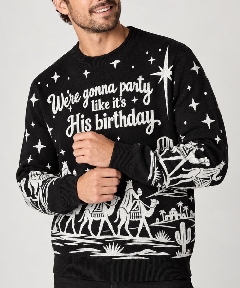 WE'RE GONNA PARTY - Signature Kersttrui