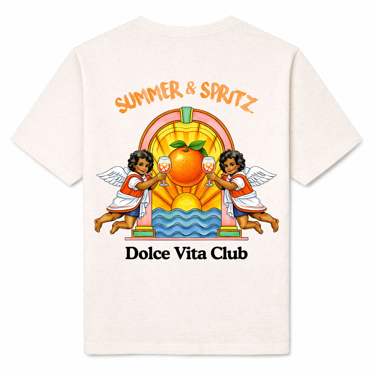 SUMMER & SPRITZ DOLCE VITA CLUB - Premium T-Shirt Backprint