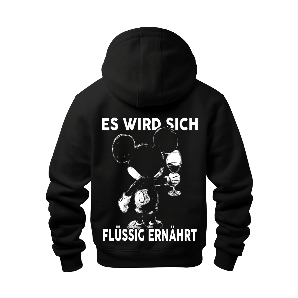 FLÜSSIG ERNÄHRT - Premium Hoodie Backprint