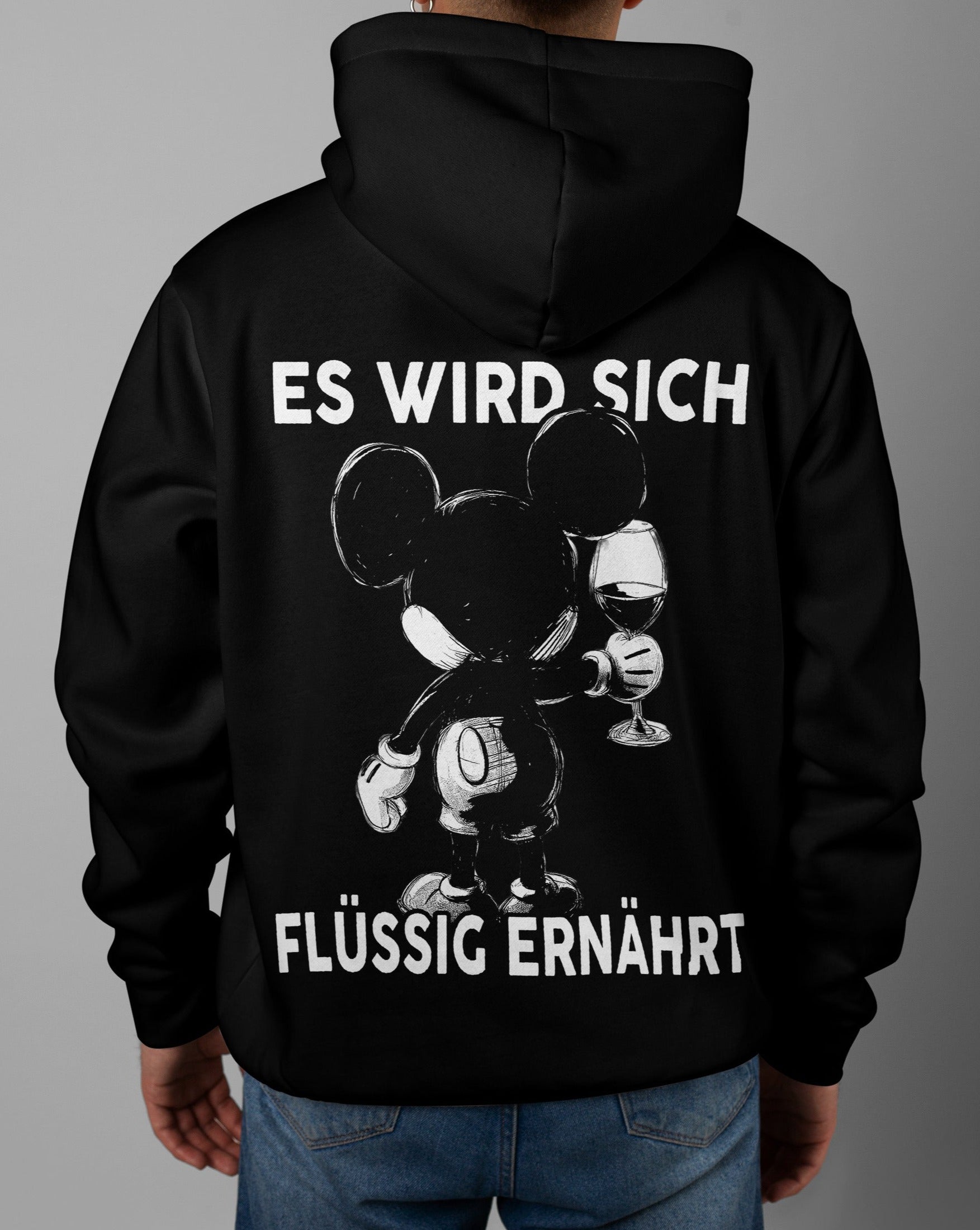 FLÜSSIG ERNÄHRT - Premium Hoodie Backprint