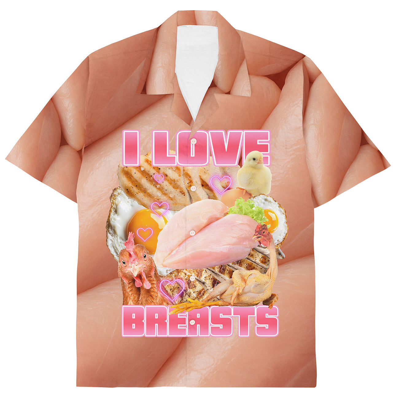 I LOVE BREASTS - Hawaiihemd