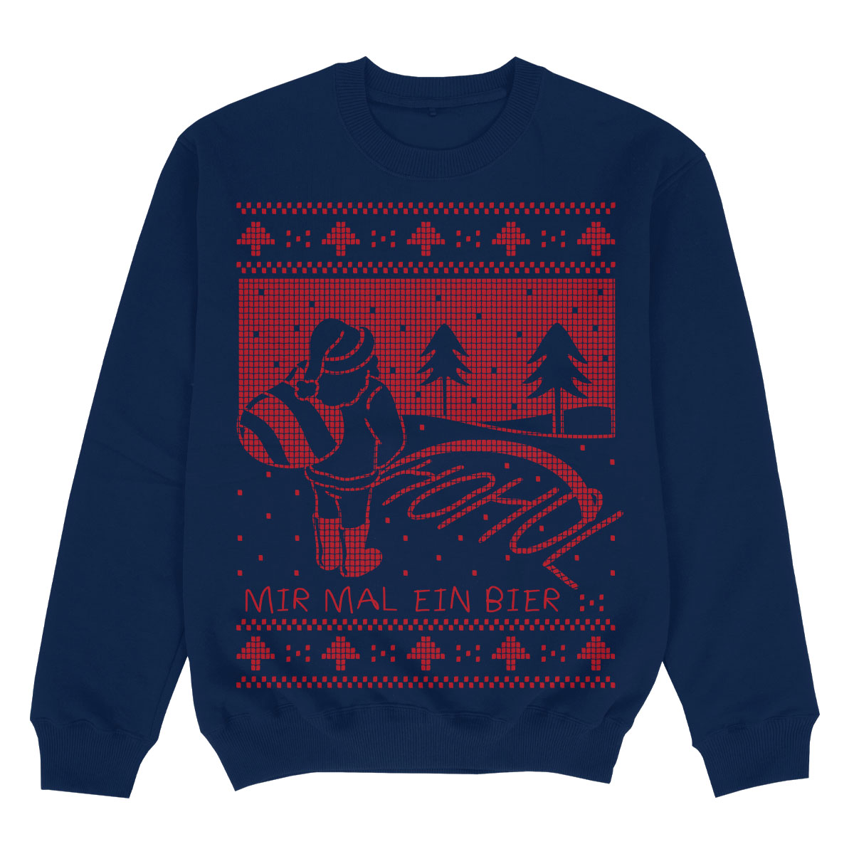 HOHOL MIR MAL EIN BIER - Premium Christmas Sweater
