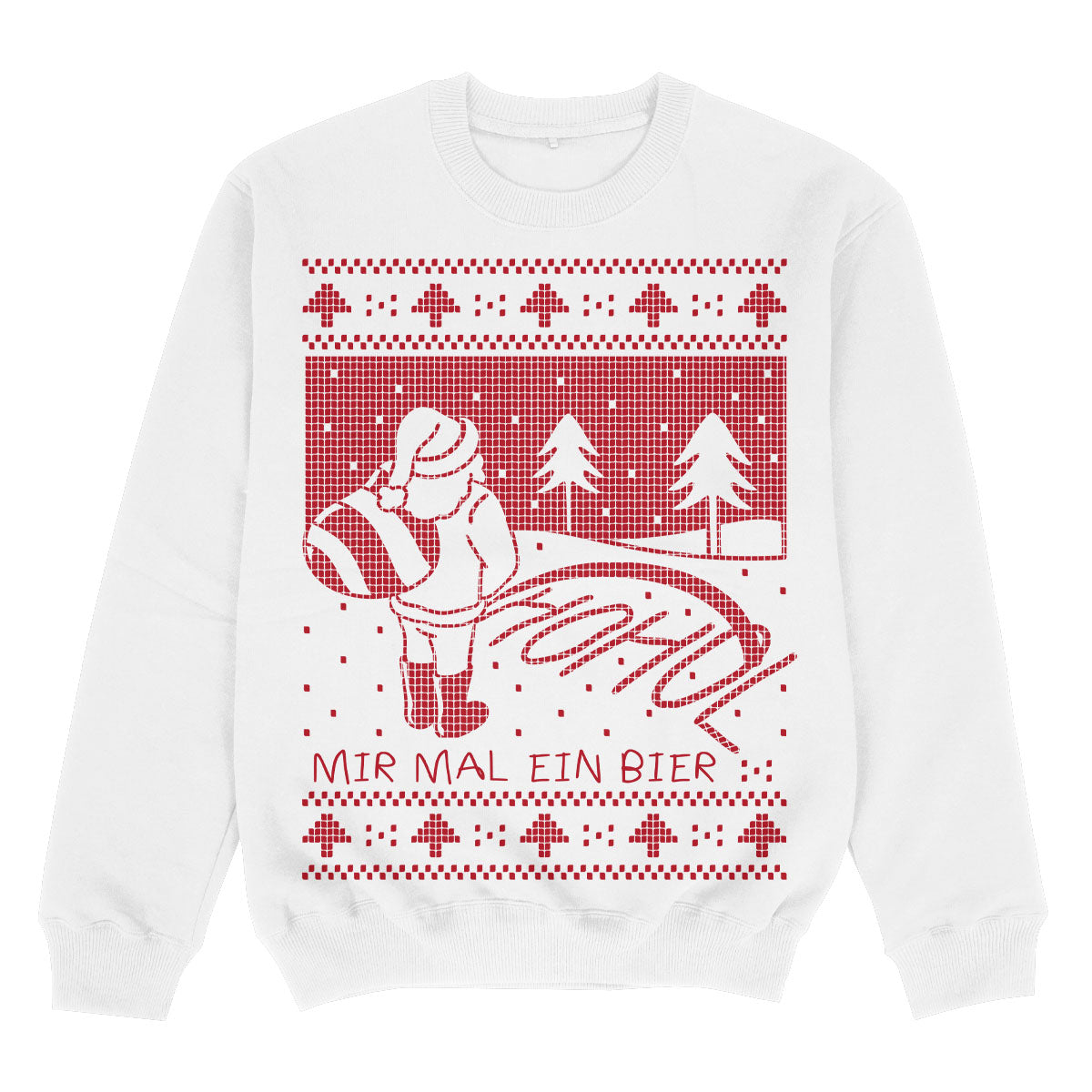 HOHOL MIR MAL EIN BIER - Premium Christmas Sweater