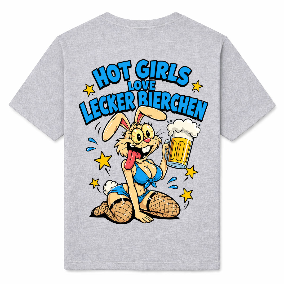 HOT GIRLS BUNNY - Premium T-Shirt Backprint
