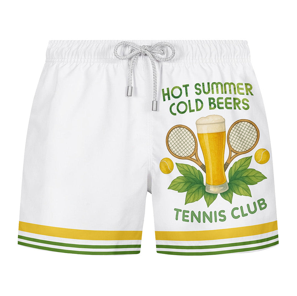 COLD BEERS TENNIS CLUB - Premium Badeshort Fullprint