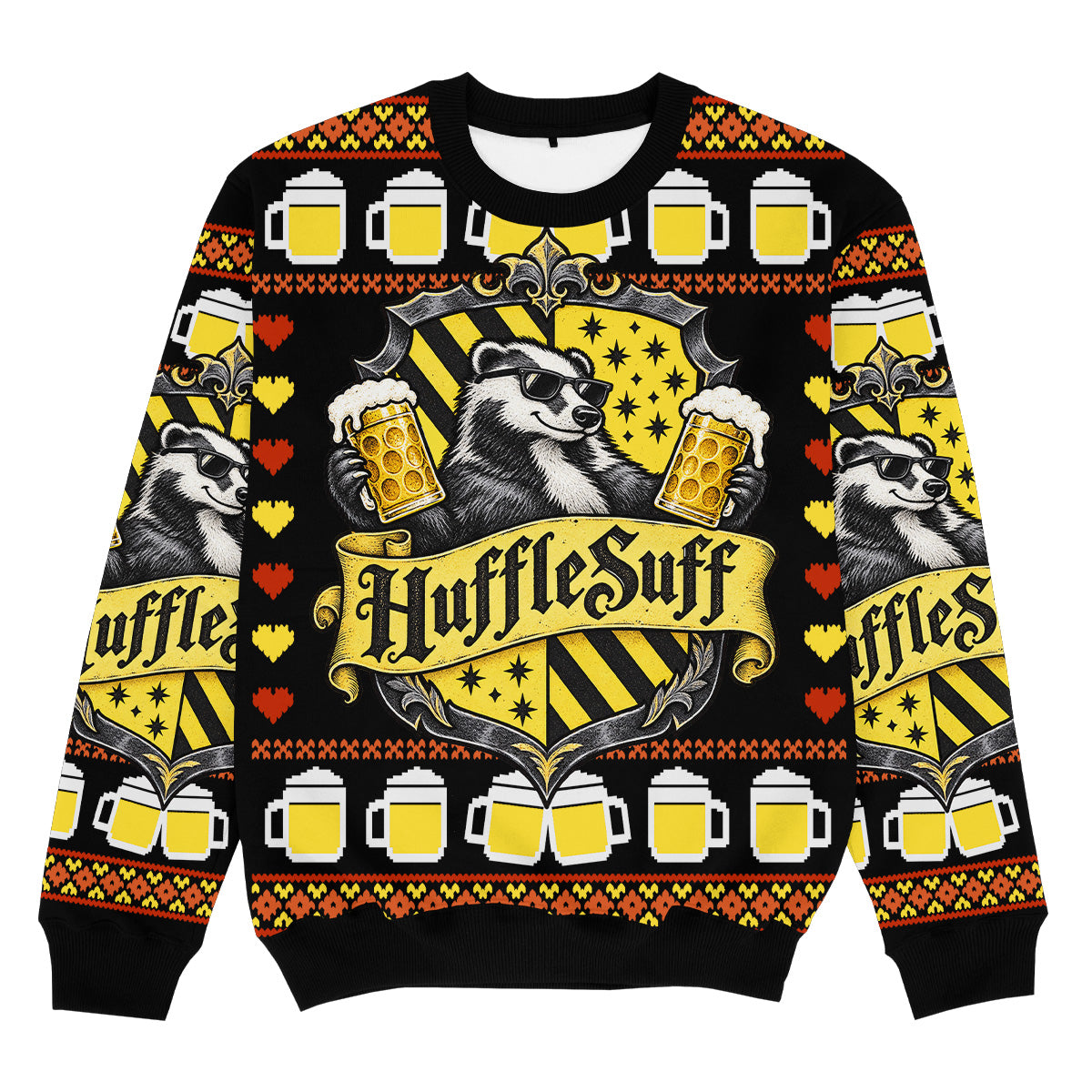 HUFFLESUFF - Felpa natalizia Signature