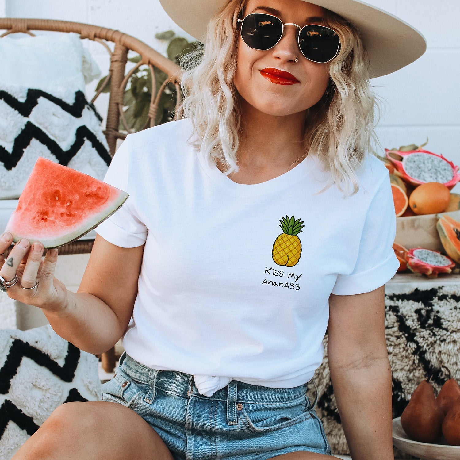 KISS MY ANANASS - Premium T-Shirt Unisex