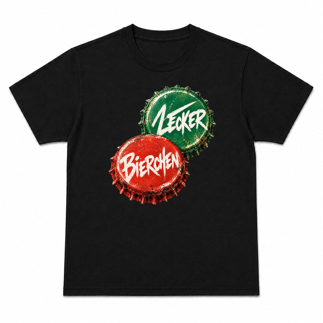 LECKER BIERCHEN KRONKORKEN - Premium T-Shirt Unisex