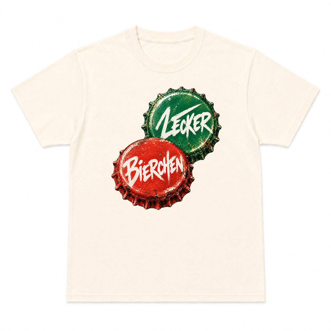 LECKER BIERCHEN KRONKORKEN - Premium T-Shirt Unisex