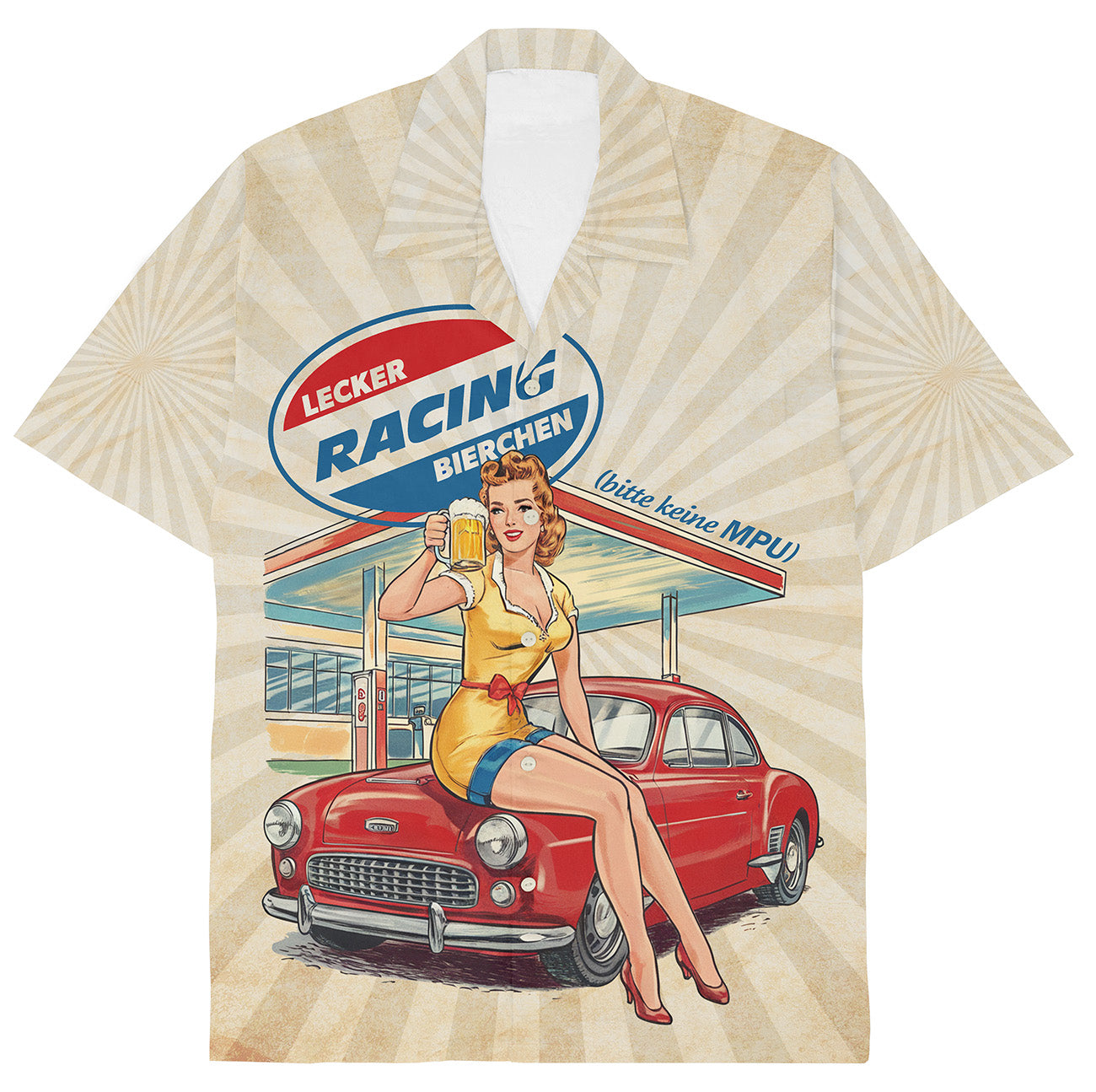 LECKER BIERCHEN RACING - Hawaiihemd