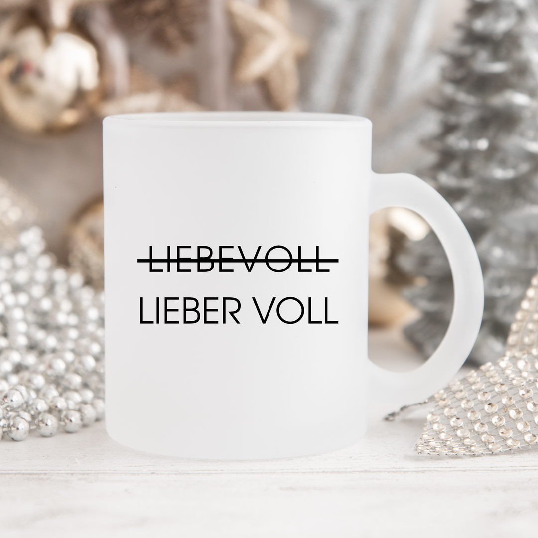 LIEBE VOLL - Glastasse satiniert