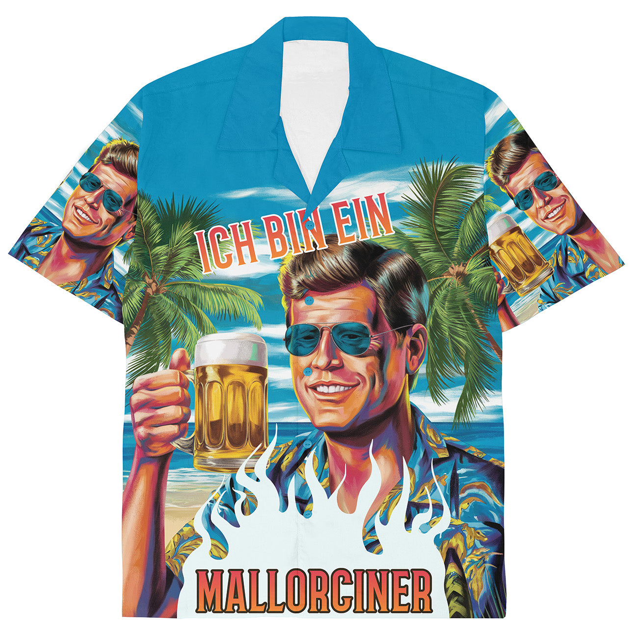 ICH BIN EIN MALLORCINER KENNEDY - Hawaiihemd