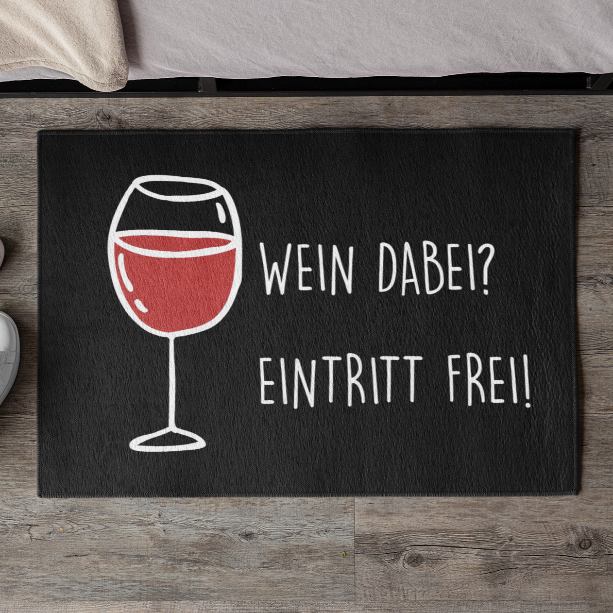 EINTRITT FREI WEIN - Premium Fußmatte