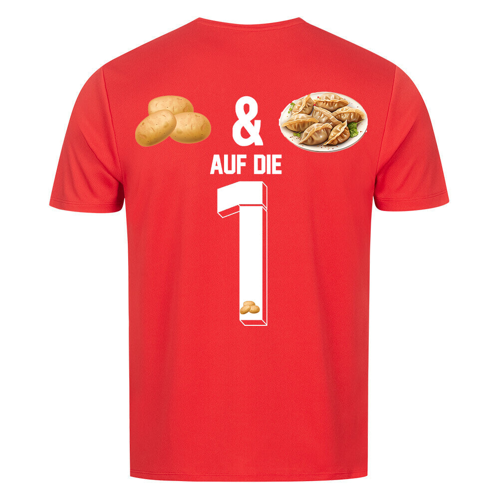 KARTOFFELN & MAULTASCHEN BACKPRINT - Premium Sportshirt