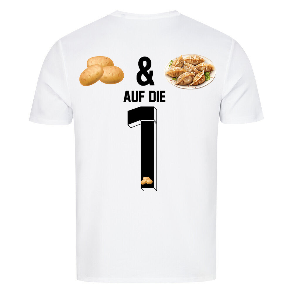 KARTOFFELN & MAULTASCHEN BACKPRINT - Premium Sportshirt