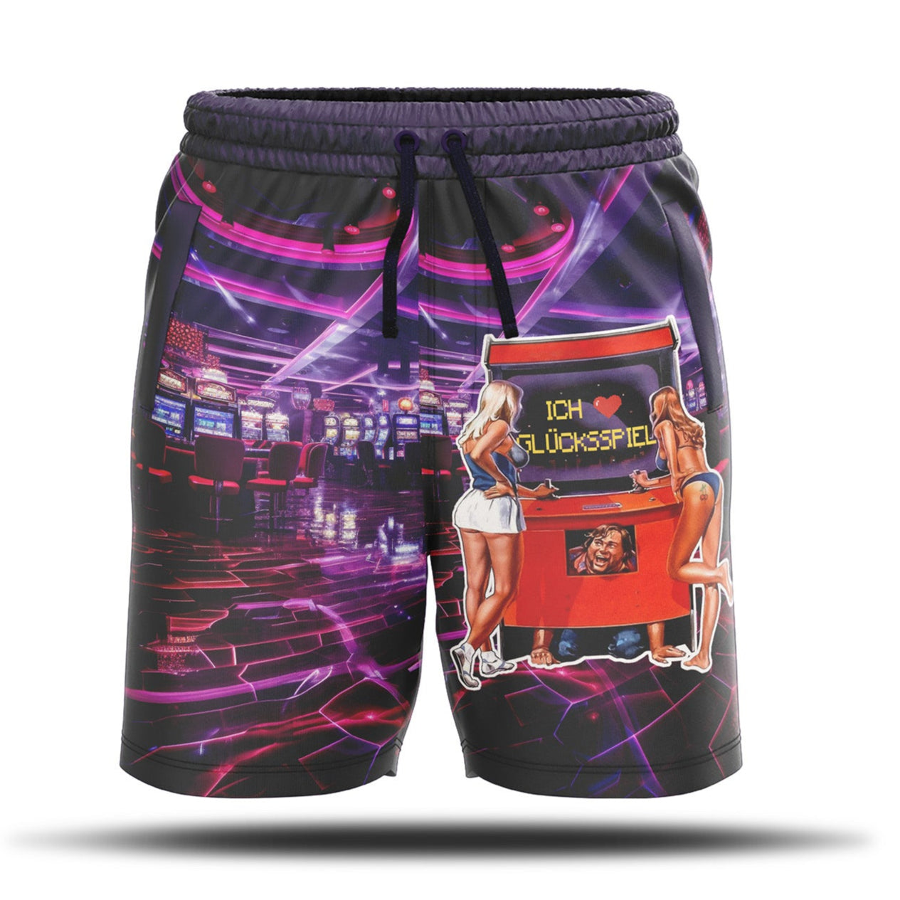 ICH LIEBE GLÜCKSSPIEL - Fullprint Badeshort