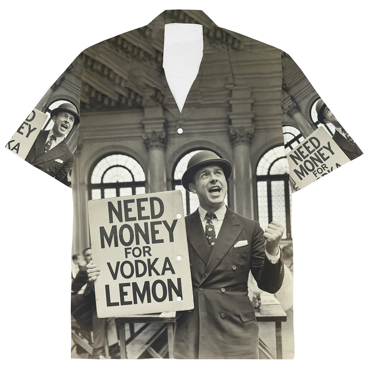 NEED MONEY FOR VODKA LEMON - Hawaiihemd