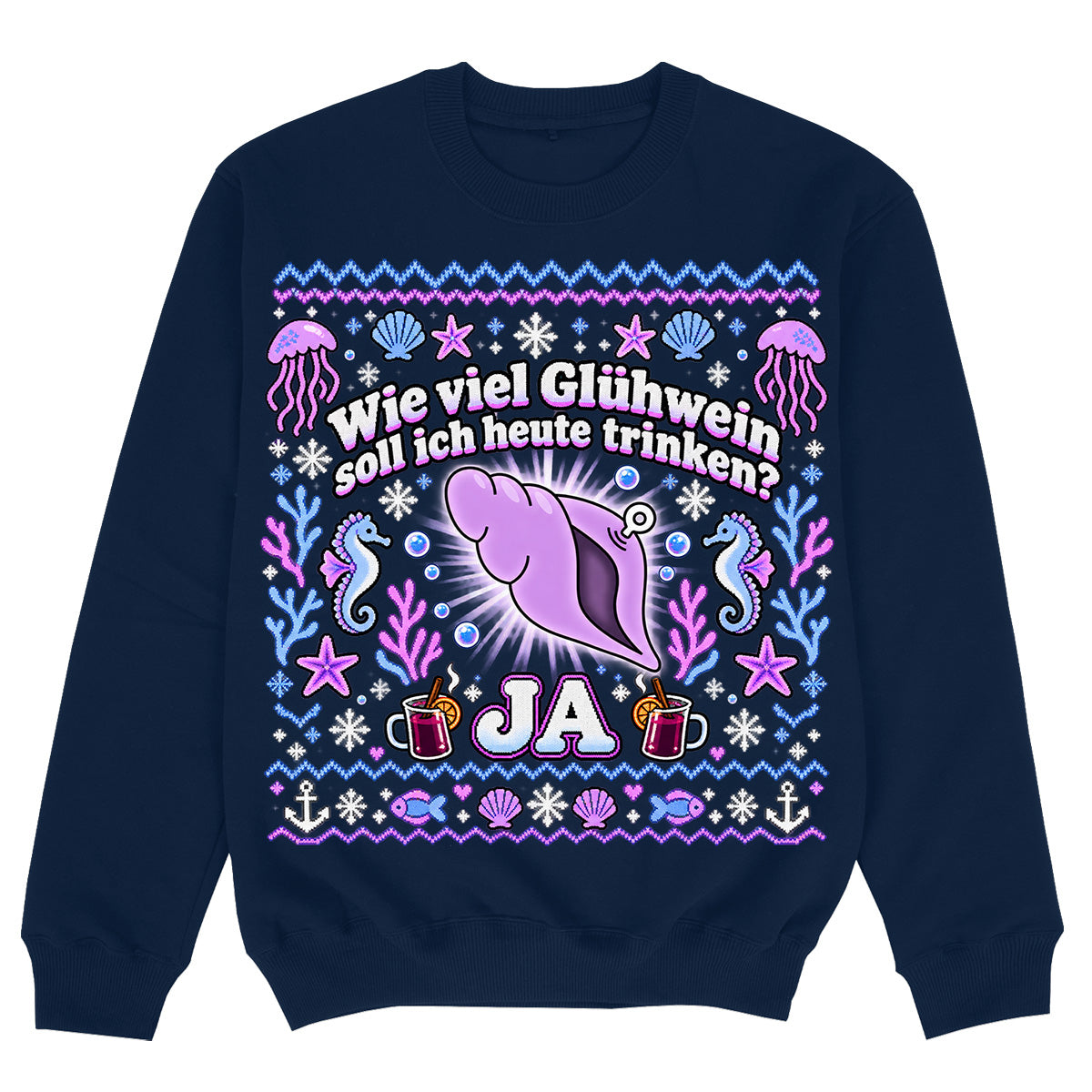 WIE VIEL GLÜHWEIN MUSCHEL - Sudadera Premium