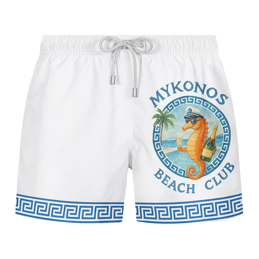 MYKONOS BEACH CLUB - Premium Badeshort Fullprint