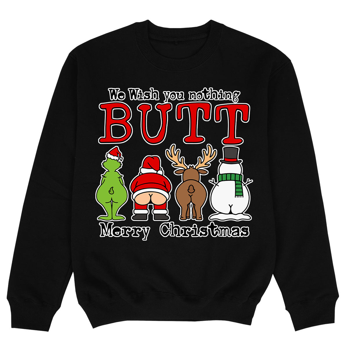 NOTHING BUTT MERRY CHRISTMAS - Felpa Premium
