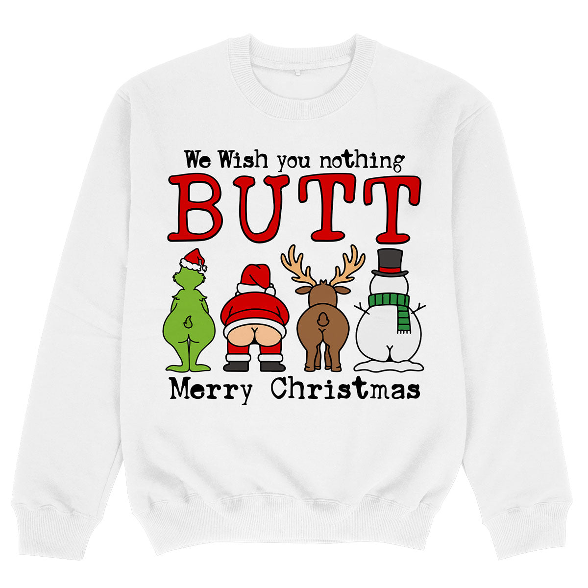 NOTHING BUTT MERRY CHRISTMAS - Felpa Premium