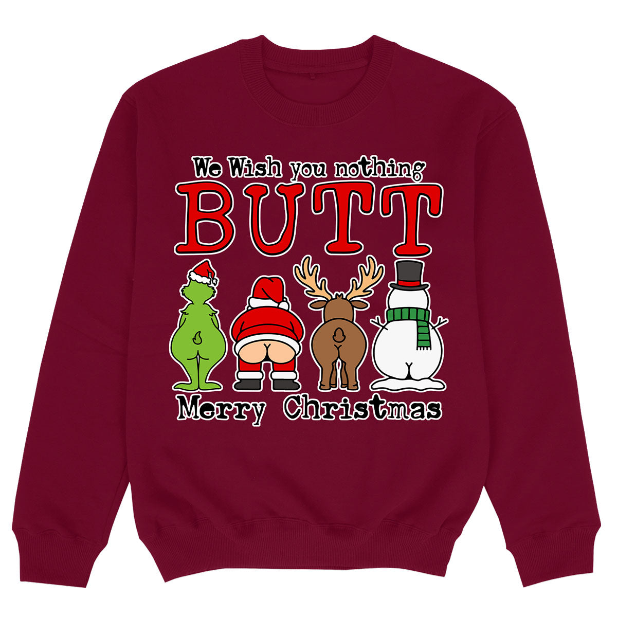 NOTHING BUTT MERRY CHRISTMAS - Felpa Premium