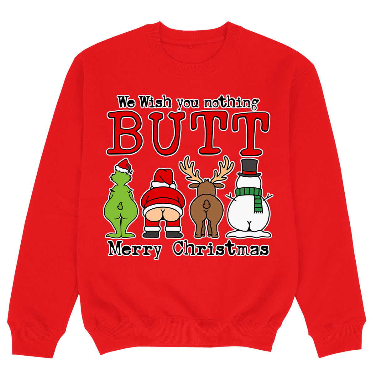 NOTHING BUTT MERRY CHRISTMAS - Felpa Premium